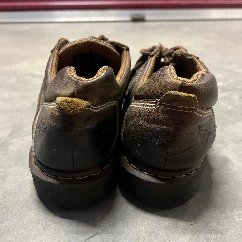Dr. Martens Keith Mens Brown Leather Low Top Shoes AW004 Size 11 US 10 UK